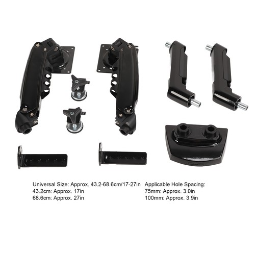 Dual Monitor Desk Mount Stand Adjustable Spring Vesa Arms With C Clam AM - Afbeelding 14 van 24