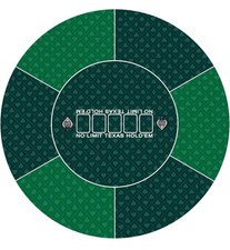55 inch Round Poker Mat for Texas Holdem | Portable Poker Table Top 