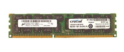 Micron 8GB 2Rx4 PC3L-12800R-11-11-E2 ECC REG Server Memory MT36KSF1G72PZ-1G6M1FF
