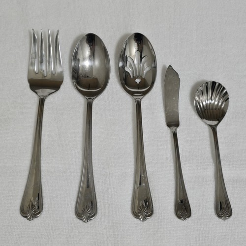 5 Piece Lenox Butlers Gourmet Stainless 18/8 Hostess Serving Set ...