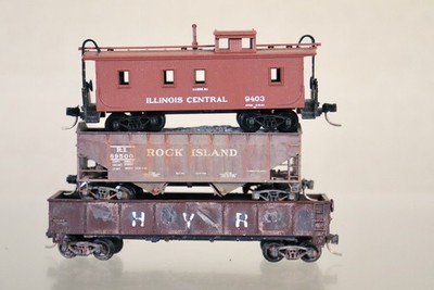 KADEE MICRO TRAINS N-Spur Zugset Mit 3 Wetterfesten RI IC Gondola Caboose Wagen