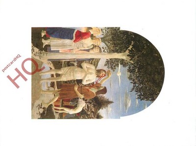 Ansichtskarte; Piero Della Francesca, Die Taufe Christi