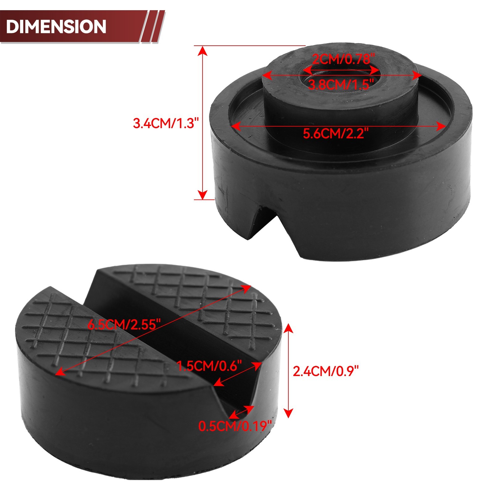 4Pcs x Universal Jack Stand Rubber Pad Car Lift Jack Stands Floor Jacking Point