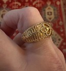 14kt Filigree Openwork Design Ring Yellow Gold Sz 7 4.0 Grams Made in Italy — photo 4