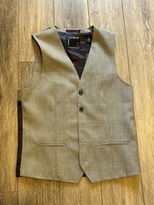 Topman Gray Wool Blend Suit Waistcoat Vest Men  s US 38 Tailored Formal