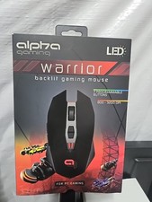 Alpha Gaming WARRIOR Backlit Gaming Mouse, 7 programmable buttons, NEW in Box