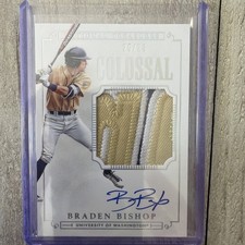 2015 Panini National Treasures Colossal Holo Silver Auto Braden Bishop /25