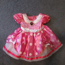 NWOT Disney 3-6 Mo Pink White Princess Mickey Mouse Dress Velour Top Satin Tulle