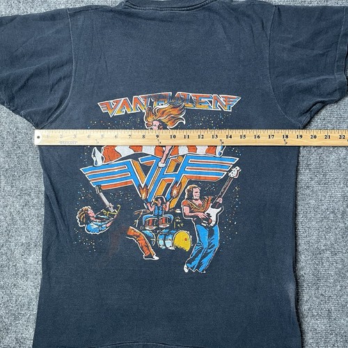 Vtg 1980 Van Halen World Invasion Tour T-shirt 80s Concert Band Tee Rock Roll - Picture 7 of 10