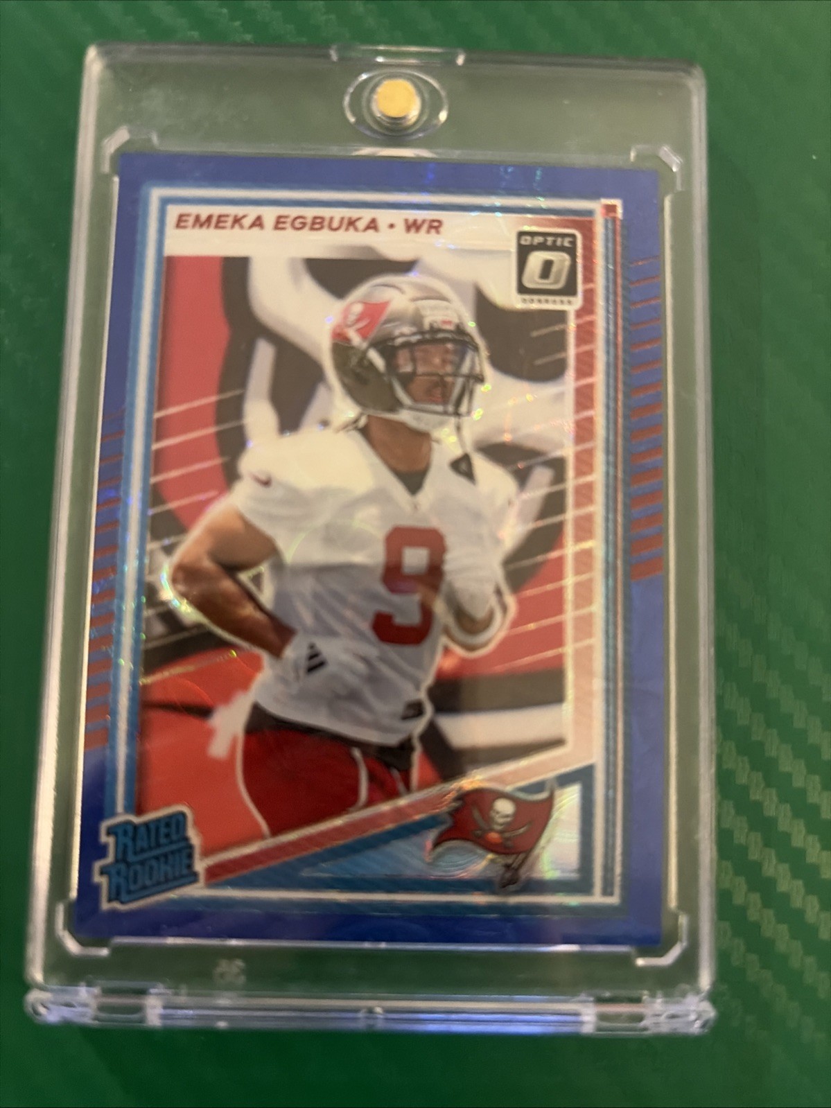 2025 Panini Donruss - Rated Rookie Emeka Egbuka #375 Optic Preview Blue Scope