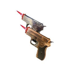 2 PACK Collectible Novelty Assorted Gun w/ Laser Beam Design Refillable Lighter