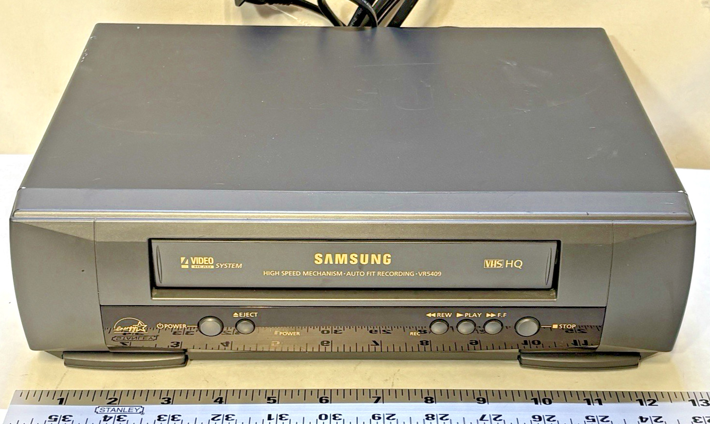SAMSUNG VR5409 Video Cassette Player/Recorder 4 Head No Remote