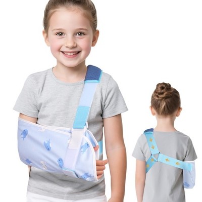 Arm Sling for Children Adjustable Shoulder Immobilizer Whale Print Small