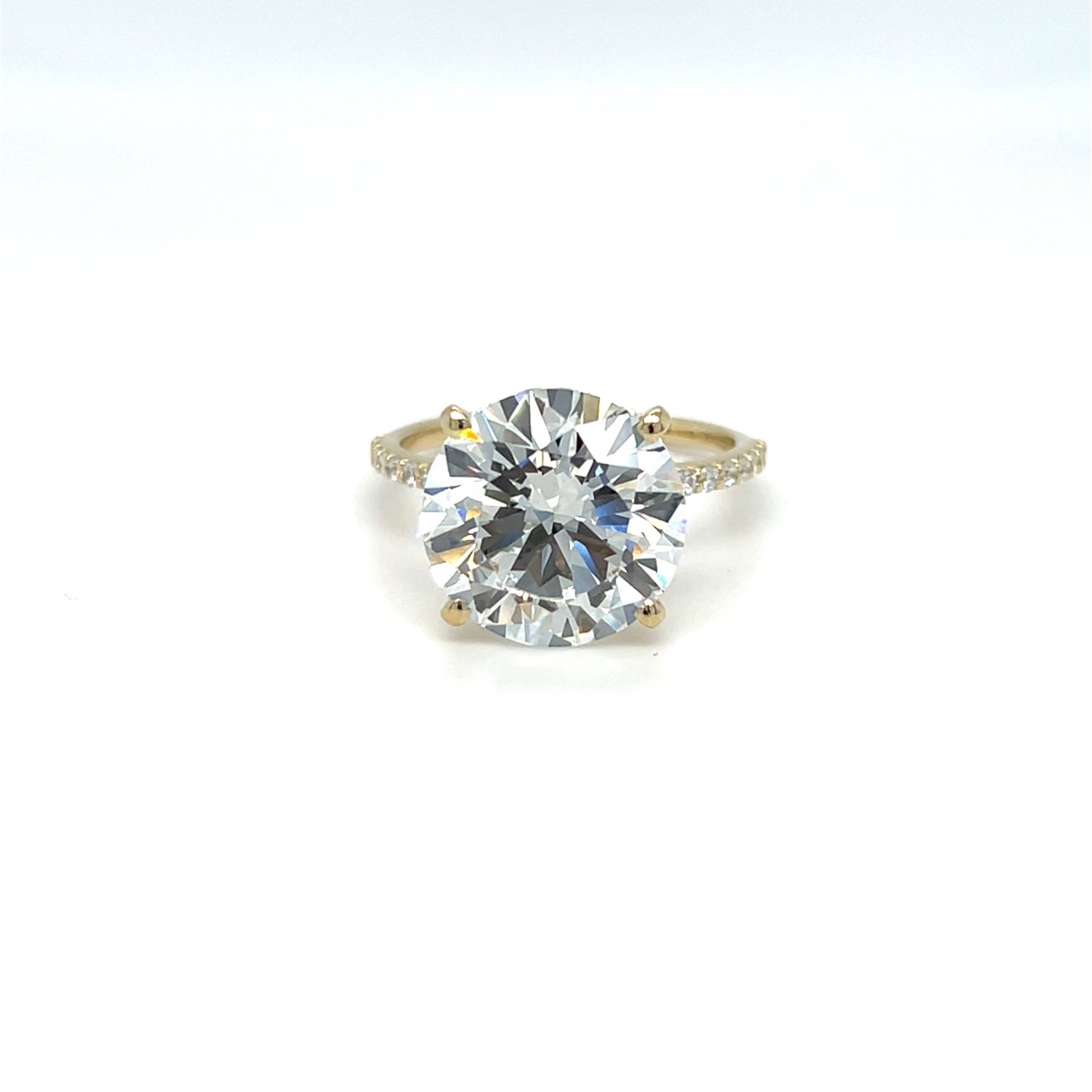 Anillo Oro 14ct Diamante 4,30ct LG Certificado IGi. Color E, Claridad VS1, Ex