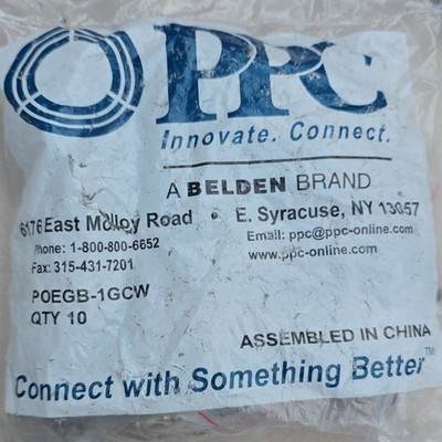 PPC Belden Ground Clamp Connectors POEGB-1GCW GBS81R 6-14 AWG Metal