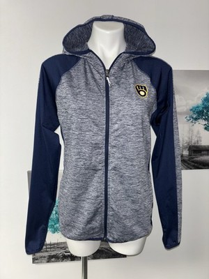 G-lll 4-Her Milwaukee Brewers Full Zip Jacket Size M Excellent Condition