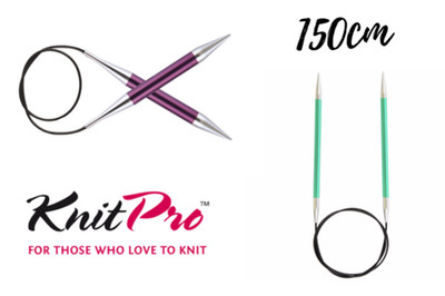 KnitPro Zing Fixed Circular Knitting Needles Aluminium 150cm - Sizes 2mm-12mm