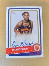 2022 Chrome McDonald's  Chance Gray All American Gameday Auto #PA-CG WNBA