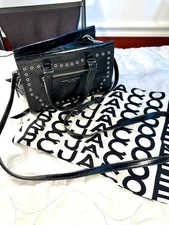 Marc Jacobs Gotham Mini Tote Black Leather with Grommets