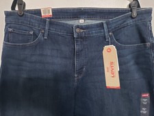 Levis Mid Rise Shaping Capri Womens 20W Dark Wash Cuffed Tummy Slimming Tech NWT