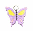 Butterfly Pendant Charm Purple Yellow Enamel Style Necklace