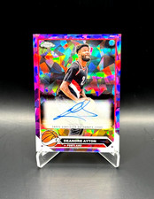 Auto #'d /10! Deandre Ayton 2024-25 Topps Chrome Purple Geometric Auto #'d 07/10