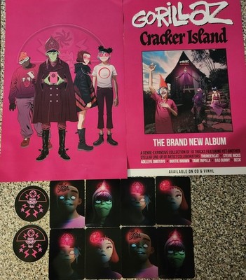 Gorillaz Cracker Island Promo Pack W/Poster, Cards  & Stickers SUPER RARE!