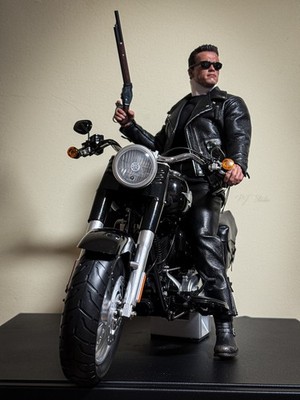 Hot Toys T-800 Terminator 2 MMS795 1/6 + Harley Davidson