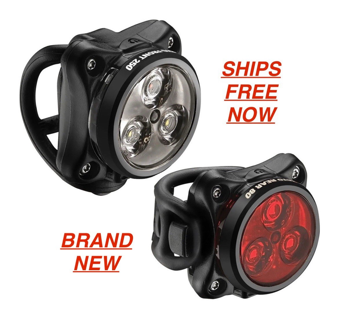 🚨Lezyne Zecto Drive Bike Light Pair in Black 250 Lumen Front, 80 Lumen Rear🔦