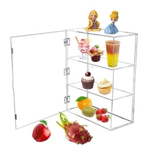 Acrylic Display Case Clear for 3Tier Dustproof Toy Showcase Holder Display Shelf