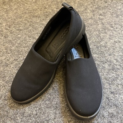 Ecco Fabric Slip On Loafer Comfort Minimalism Black Fabric EU 38 US 7/7.5