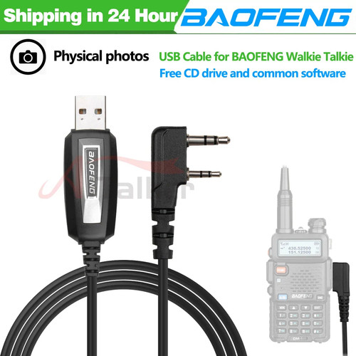 Quansheng UVK5 UVK6 UV5RPlus Genuine Baofeng USB Programming Cable with C
