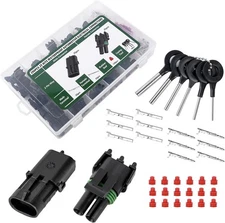 Kikerike 286Pcs 25 Kits 25Kits 22-14AWG 2 Pin, 2 Pin 