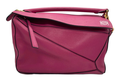 LOEWE Puzzle Tasche Schultertasche Handtasche Medium rosa Reißverschluss 11,0...