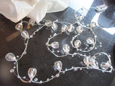 Pottery Barn clear plastic String Lights Christmas Garland 7' photo shoot sample