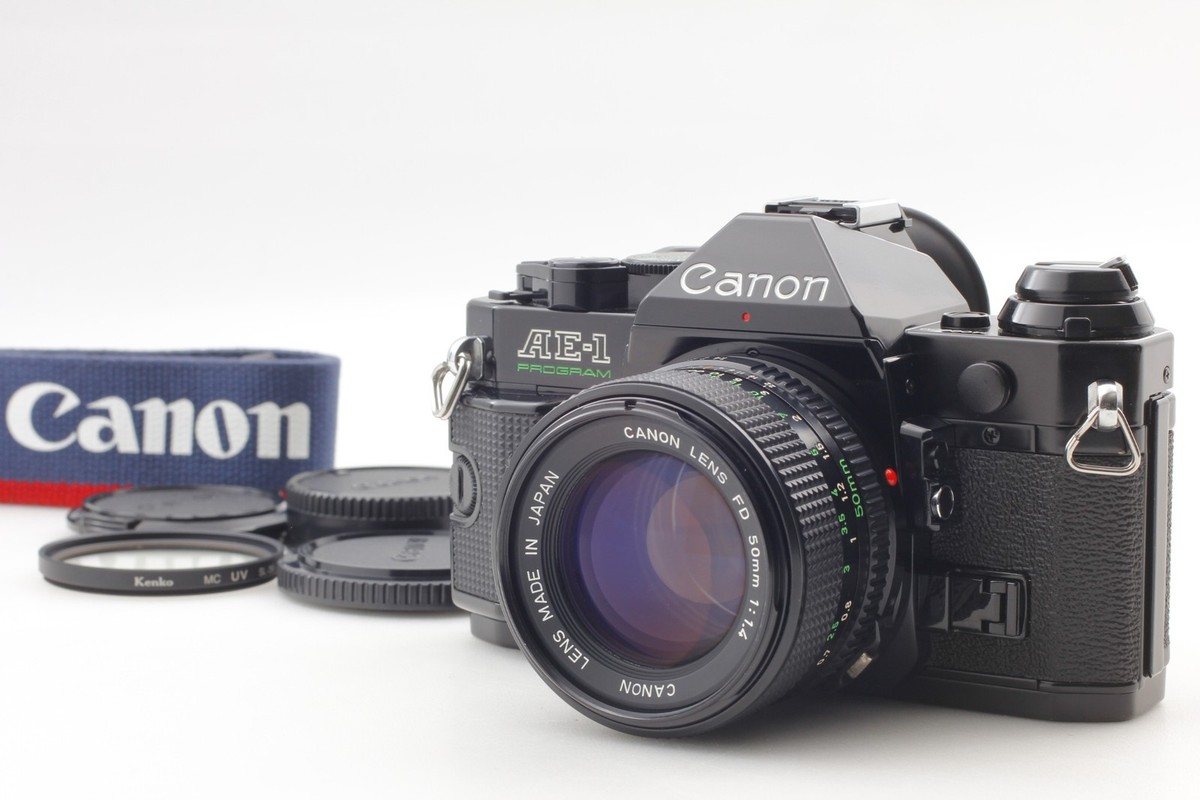 MINT] Canon AE-1 Program Black Film Camera New FD NFD 50mm