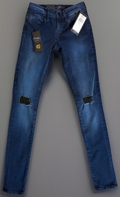 Mavi Gold Serena Low Rise Super Skinny Jeans Deep Ripped Pop Star 24x32 NWT