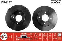 2X TRW DF4457 Bremsscheibe FüR Mitsubishi Smart