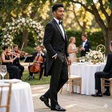 VTG 38L Christian Dior Monsieur Black Tailcoat Tuxedo Jacket Formal Evening Wear