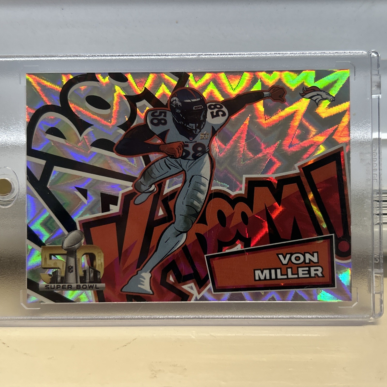 Von Miller 2025 Panini Absolute #9 Kaboom Super Bowl Variation SSP Case Hit