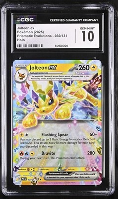 2025 Prismatic Evolutions Pokemon Jolteon ex CGC 10 030/131 | eBay