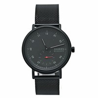 Skagen SKW6892 Kuppel Schwarzes Zifferblatt Kleine Sekunde Schwarzes Mesh Her...