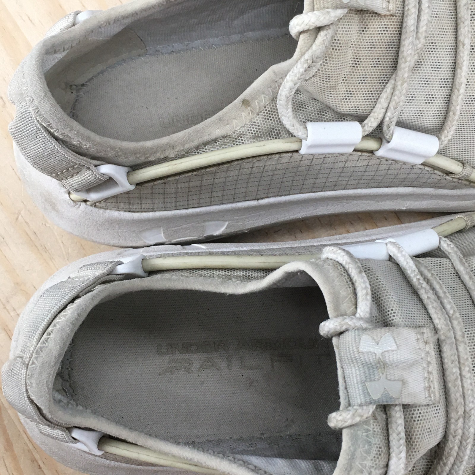 Under Armour Shoes Youth 6.5 Off White RailFit 1 Running Sneakers Athletic thumbnail 11