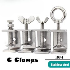 304 Stainless Steel C Clamps Tiger Clamp for Mounting U Clamps Small Desk Clamp
