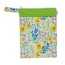 Waterproof Double Zip Wet Bag Spring Flowers 30x40cm - Medium Size