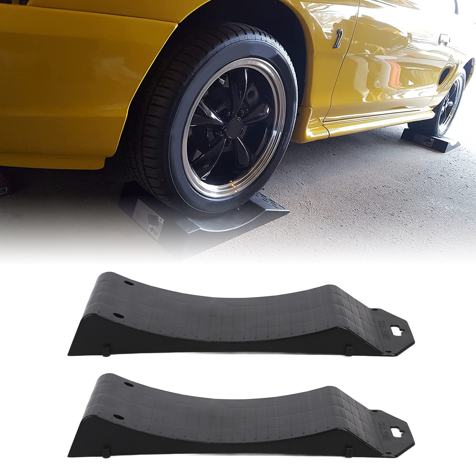 2PCS Heavy Duty Tire Saver Ramps Tire Flat Spot Prevention For Vehicle Storage.