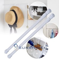 2PCS Shower Curtain Rods Adjustable, 23.6-44.3 Inch Tension Curtain Rod No Drill