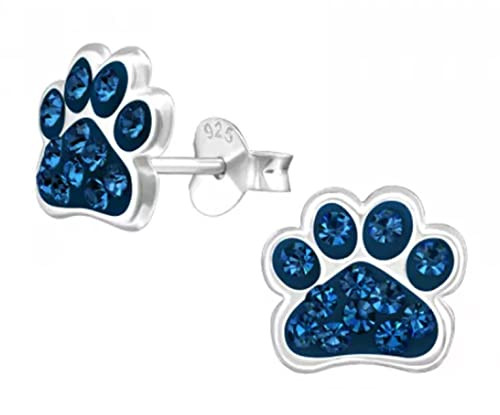 Paw Design .925 Sterling Silver Cartilage Helix Stud Earrings for Multiple Piercings