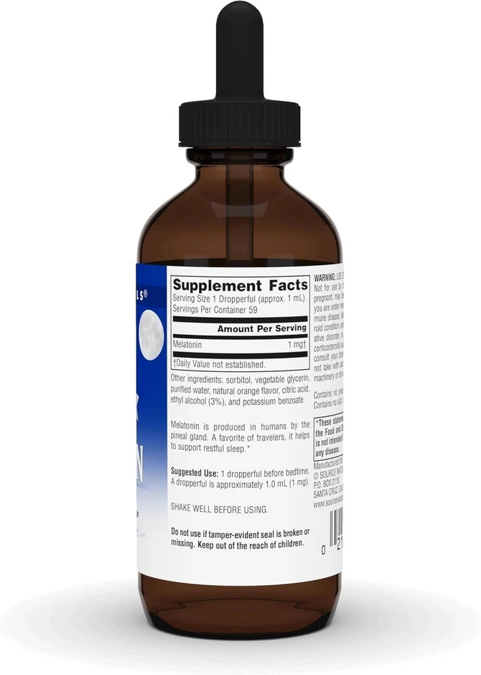 Source Naturals - Melatonina - Ajuda a promover o sono - 1 mg, 2 fl oz - EXP 09/2027 - Imagem 3 de 4