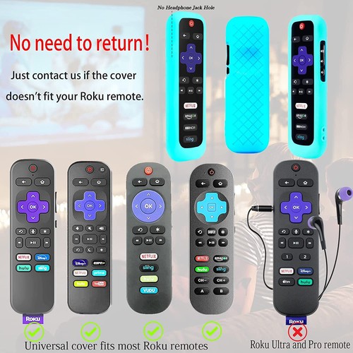 2 Pack Remote Case for Roku, Battery Cover for TCL Roku Smart TV Steaming Stick - Picture 8 of 12